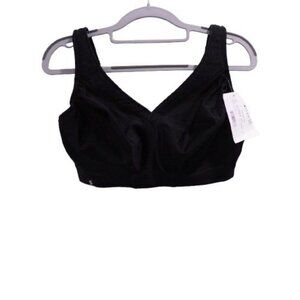 NWOT Glamorise Women's Magic Lift Seamless Sport Bra 36DD Black 1006